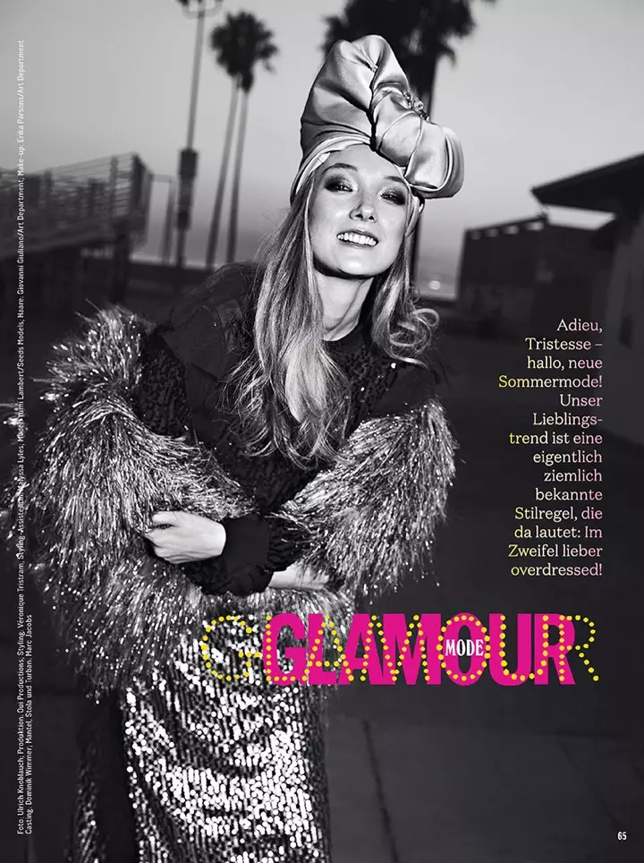 Yumi Lambert Pozas en Someraj Festaj Vestoj por Glamour Germany