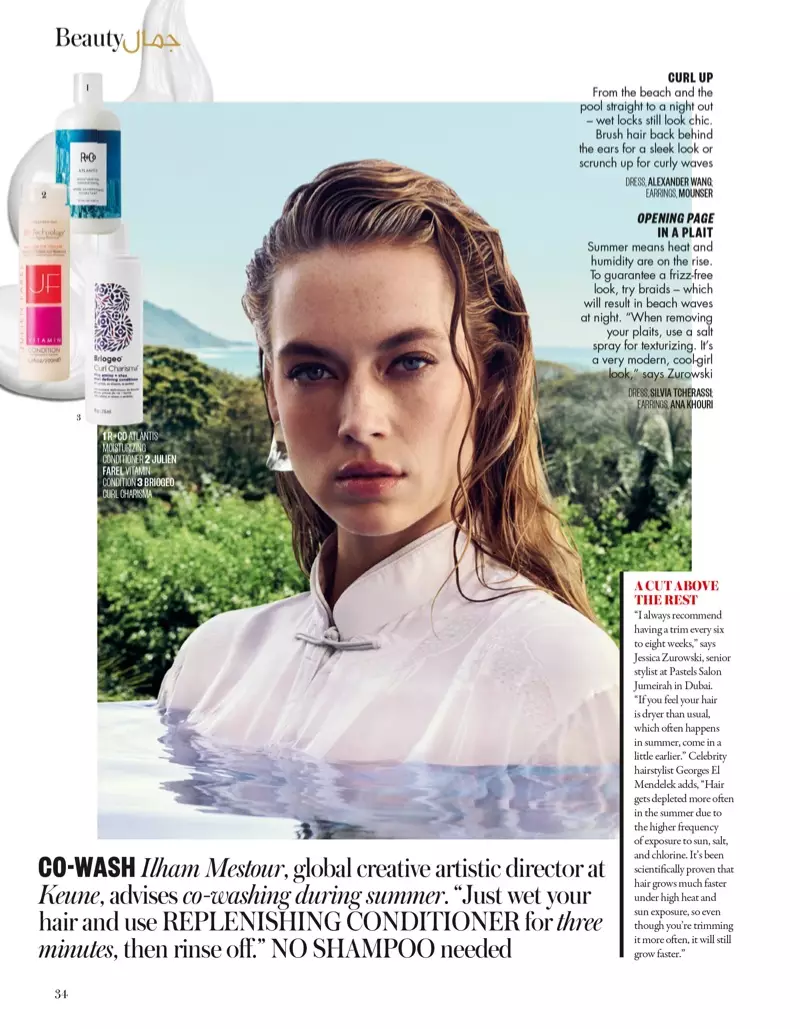 Hannah Ferguson provon bukurinë e verës për Vogue Arabia