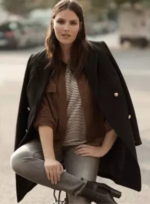 Si Candice Huffine Nagsuot ug Chic Looks para sa Violeta sa Mango Fall Catalog