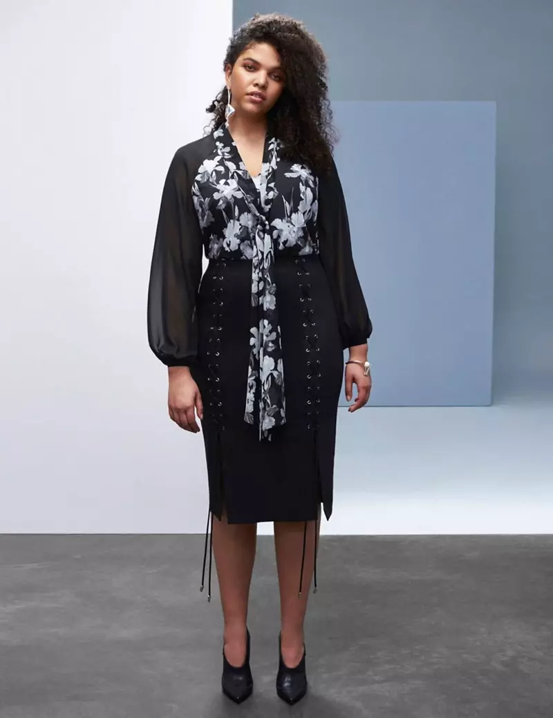 Prabal Gurung x Lane Bryant Black & White Fugalaau Fugalaau