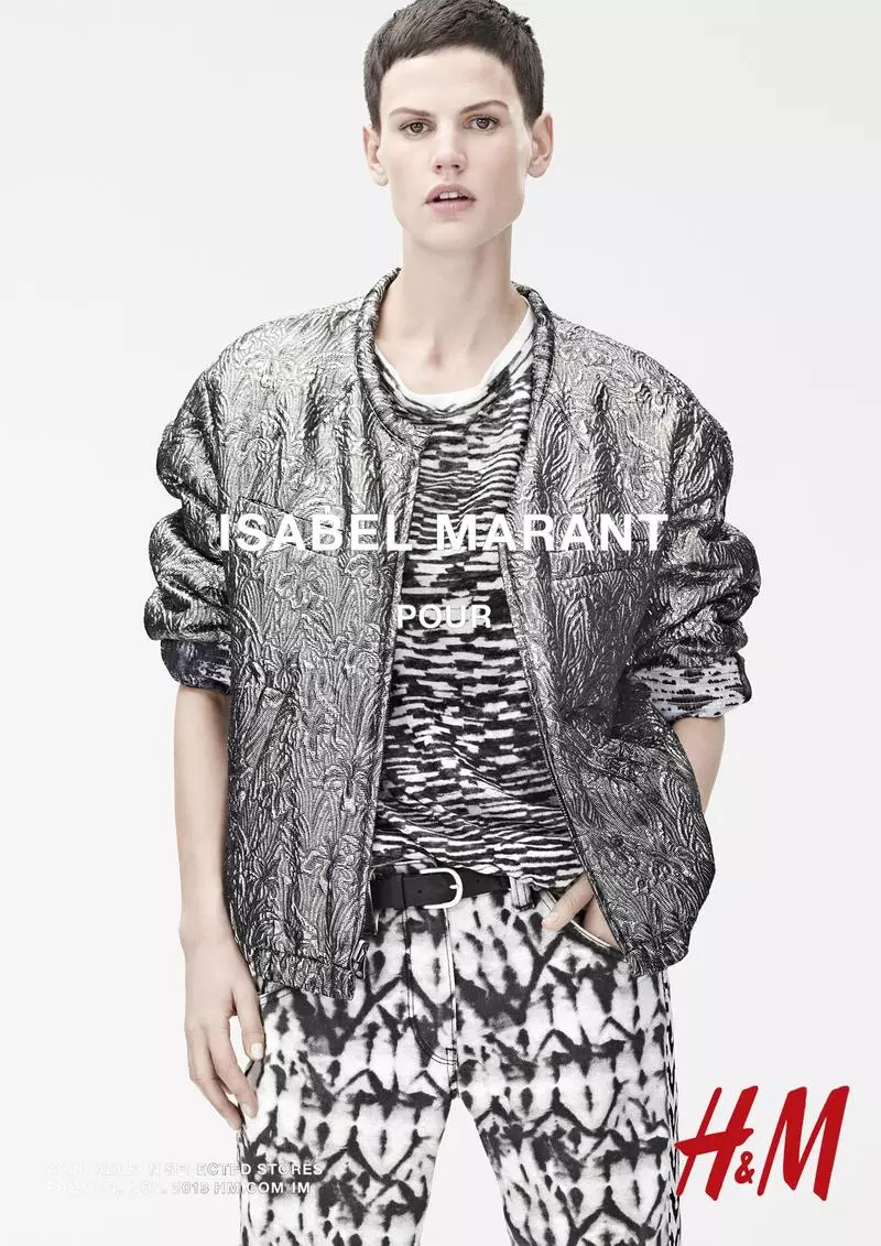 Isabel Marant para a campaña de H&M con Daria Werbowy, Milla Jovovich, Alek Wek e máis