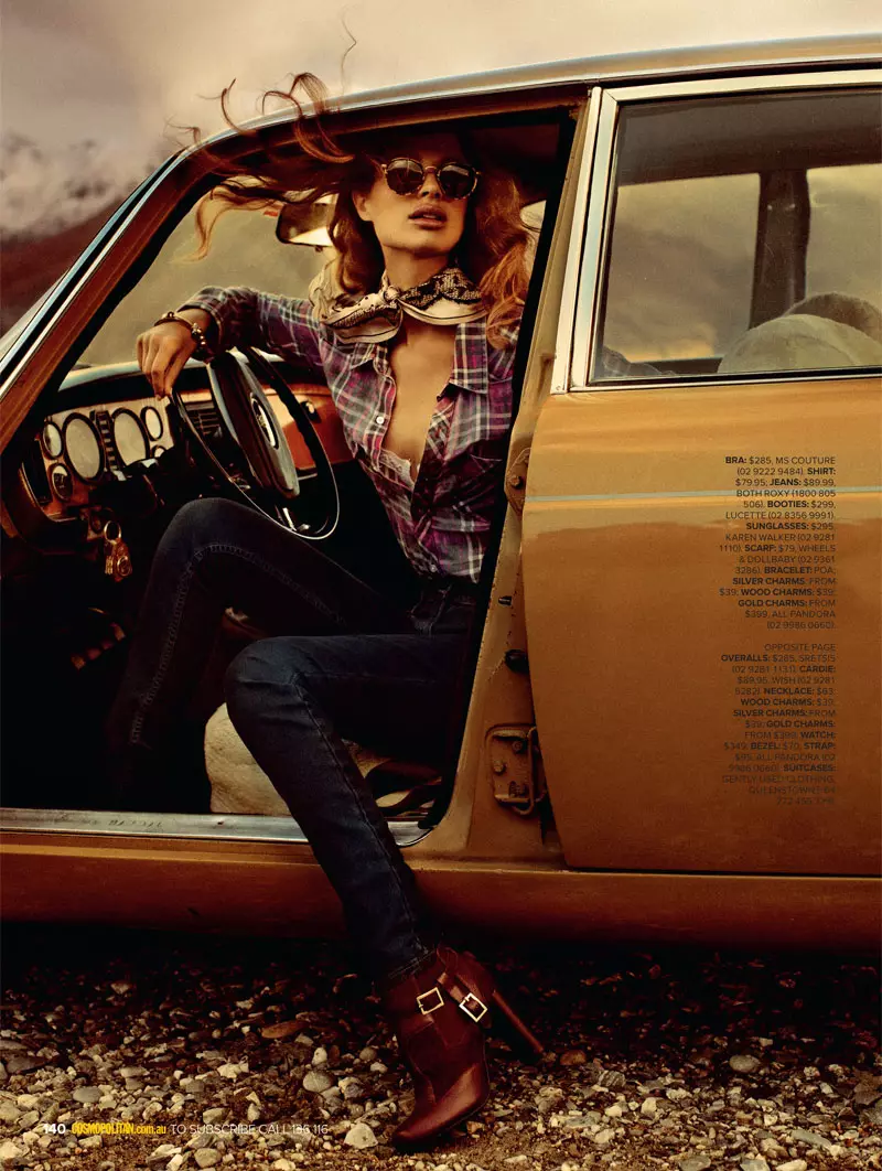 Lise Olsen Hits the Road for Cosmopolitan Australia Juli 2012