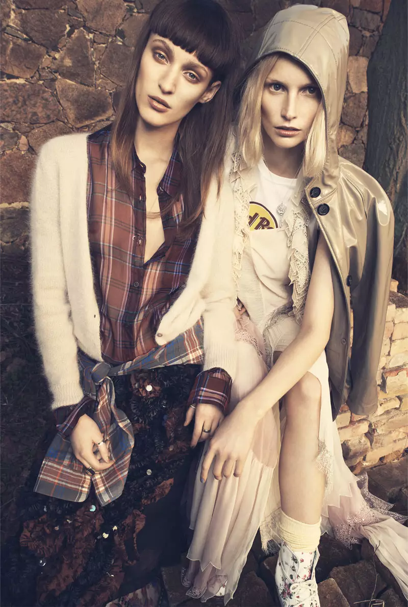 Franzi Mueller & Katrin Thormann Model the New Grunge for Gala by Alexx and Anton