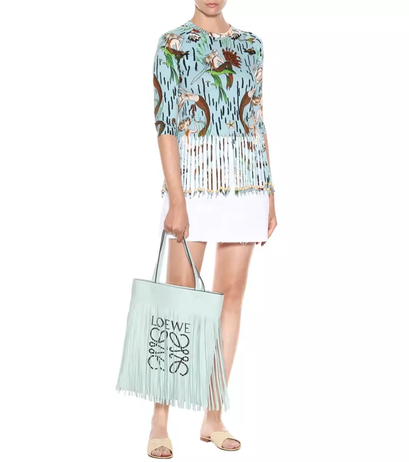 Loewe x Paula's Ibiza Fringe Cotton T-shirt $790