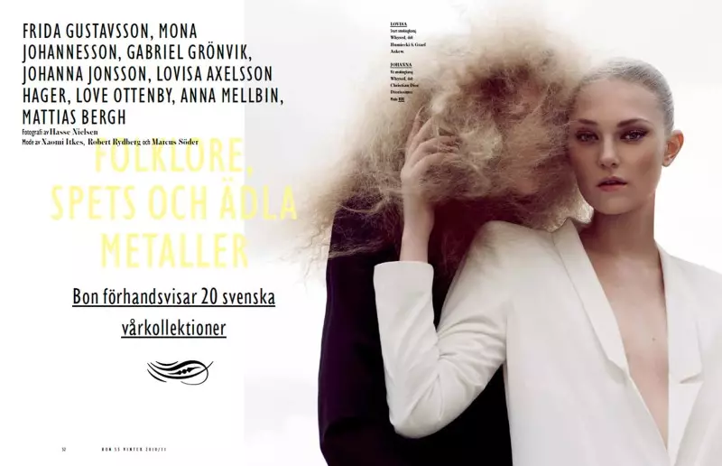 Frida Gustavsson & Mona Johannesson maka Bon #55 Winter 2010 nke Hasse Nielsen dere