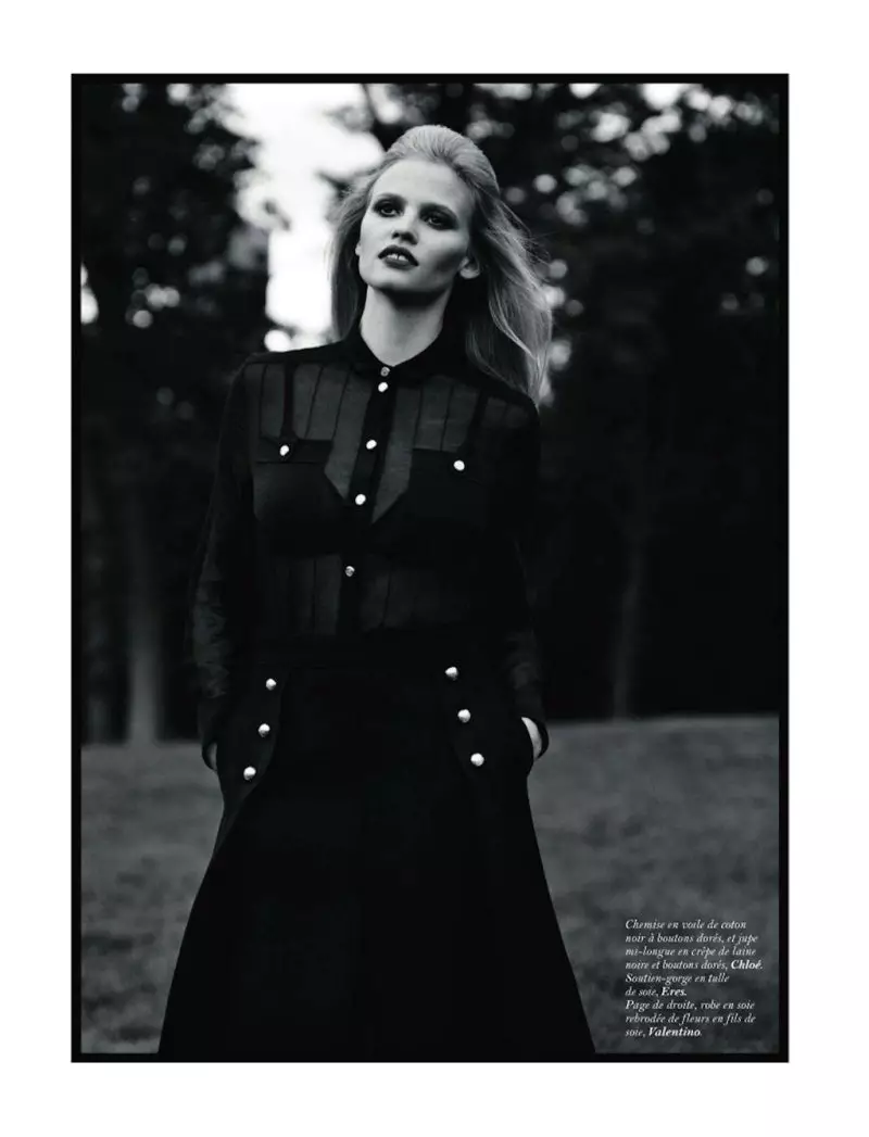 Lara Stone di Alasdair McLellan per Vogue Parigi novembre 2011