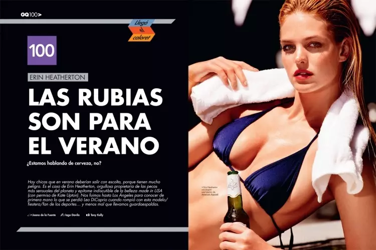 Erin Heatherton je blond bomba v GQ Spain od Tonyho Kellyho