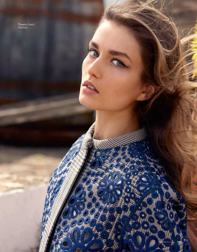 Andreea Diaconu modelon stil spanjoll në filmin e Asa Tallgard në Elle Russia Shoot