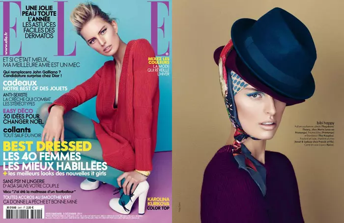 Karolina Kurkova oleh Nagi Sakai untuk Elle France