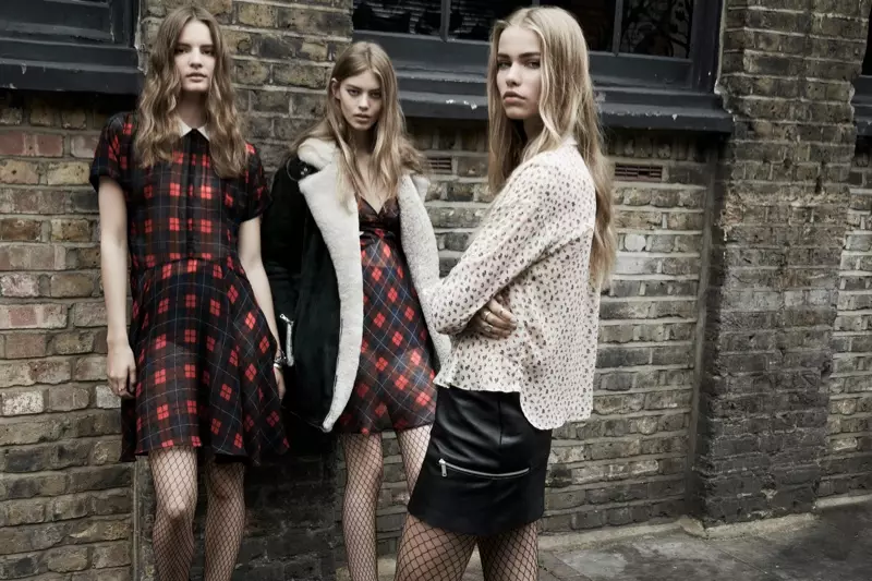 Zara TRF Fall 2013 Ads Star na sina Ondria Hardin, Kirstin Liljegren at Tilda Lindstam