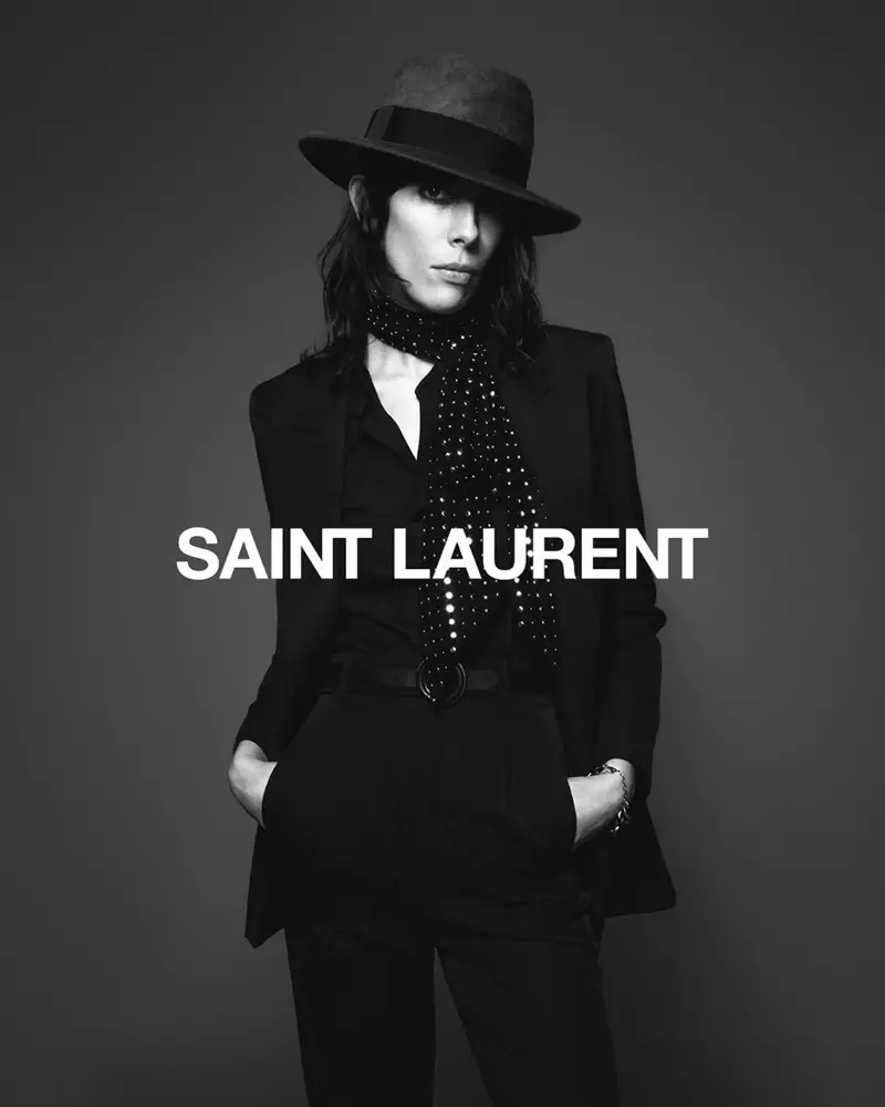 Saint Laurent tape Jamie Bochert pou kanpay otòn 2019 la