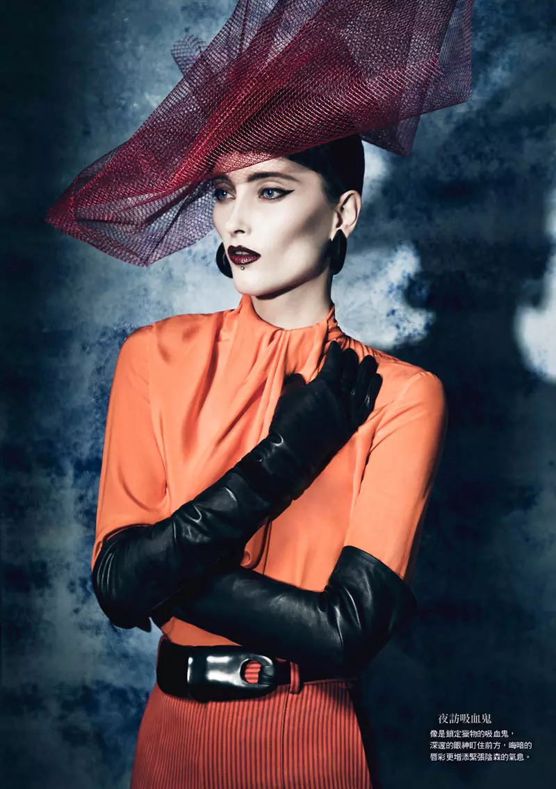 Iekeliene Stange is a Gothic Beauty for Vogue Taiwan Hlakola 2013 ke Yossi Michaeli