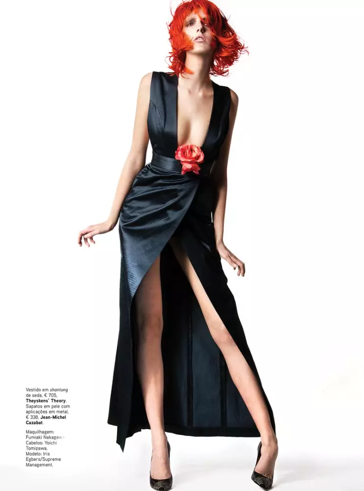 Iris Egbers är Black, White and Red All Over för Vogue Portugal av Kevin Sinclair