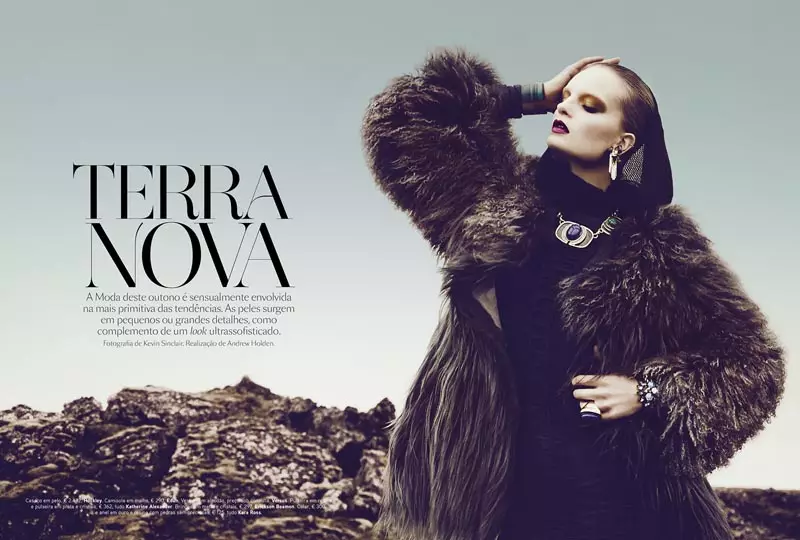 Charlotte Tomaszewska Dons Luxe Style for Vogue Portugal 2012년 11월 Kevin Sinclair 제작