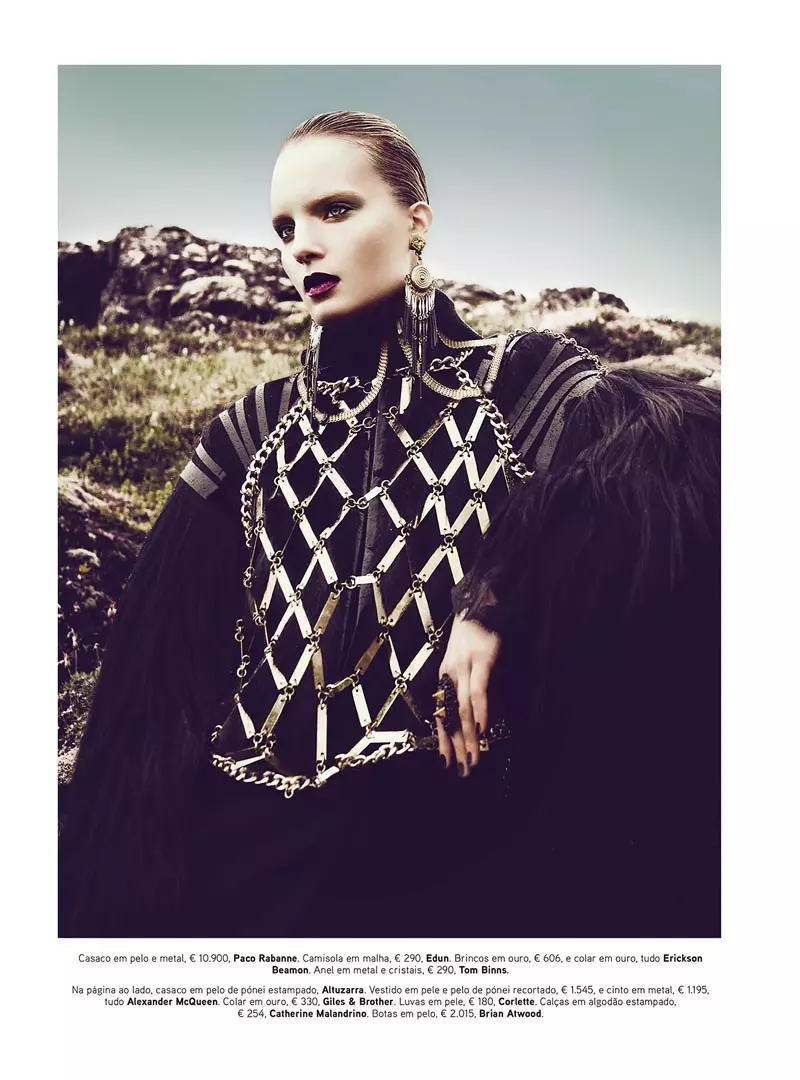 Charlotte Tomaszewska Dons Luxe Style for Vogue Portugal november 2012 av Kevin Sinclair