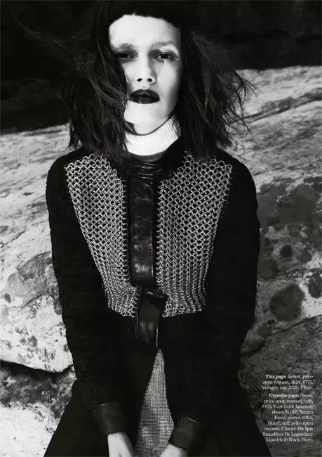 Ranya Mordanova Dons Gothic Ensembles for Fall in Marie Claire US's September Issue