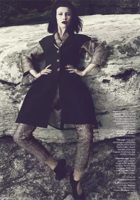 Ranya Mordanova Dons Gothic Ensembles for Fall in Marie Claire US's September Issue