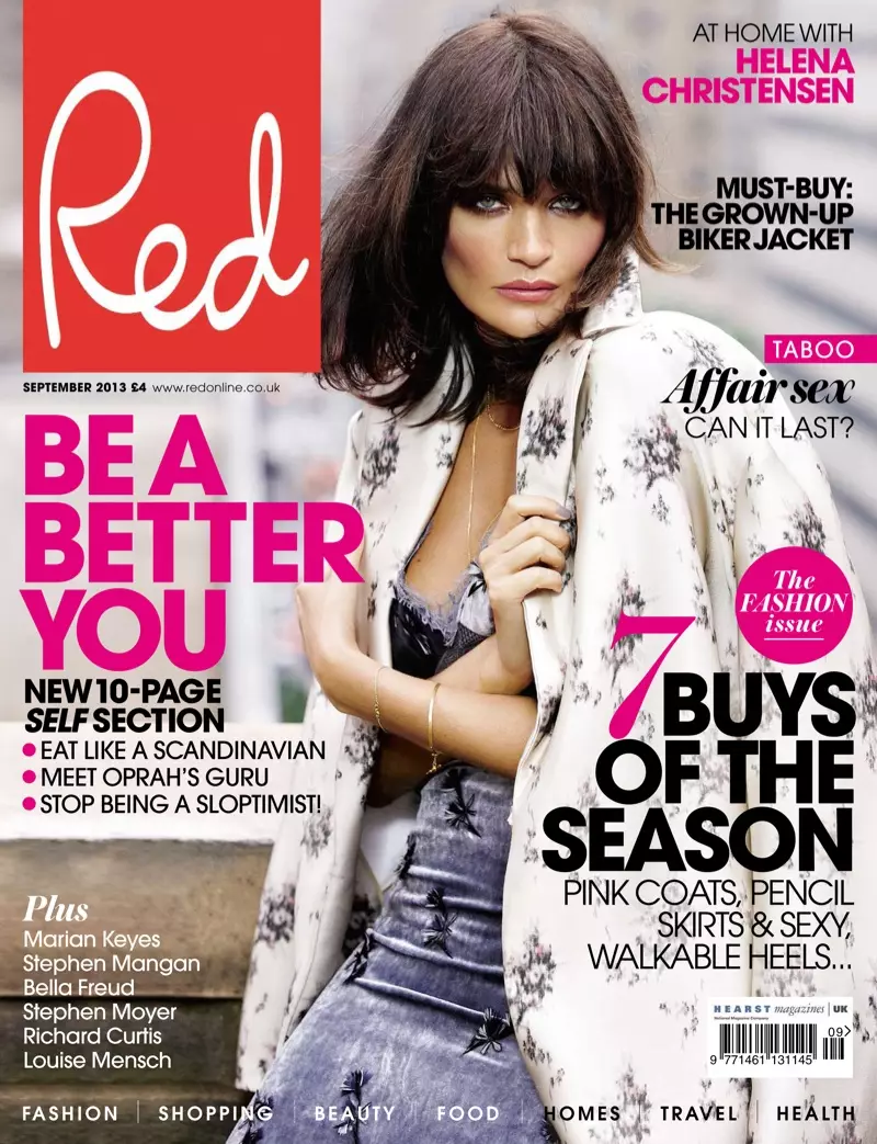 Max Abadian için Helena Christensen Modelleri Red UK Eylül 2013