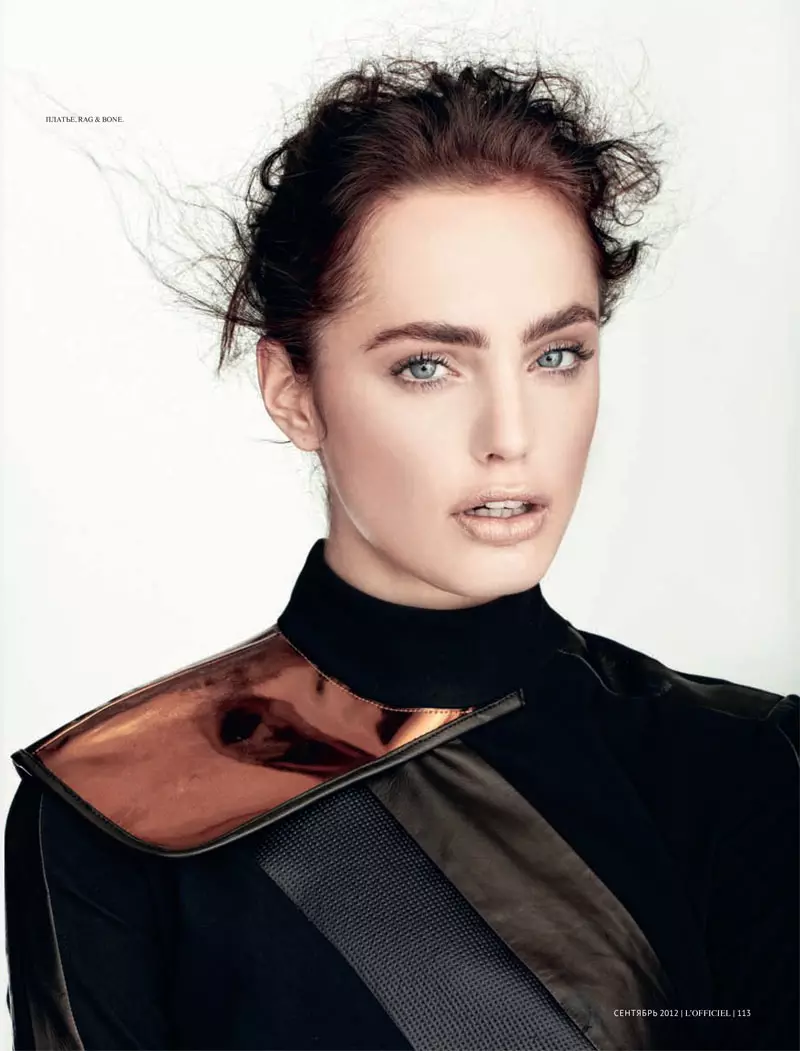 Marinet Matthee Dons Modern Style for L'Officiel Ukraine september 2012