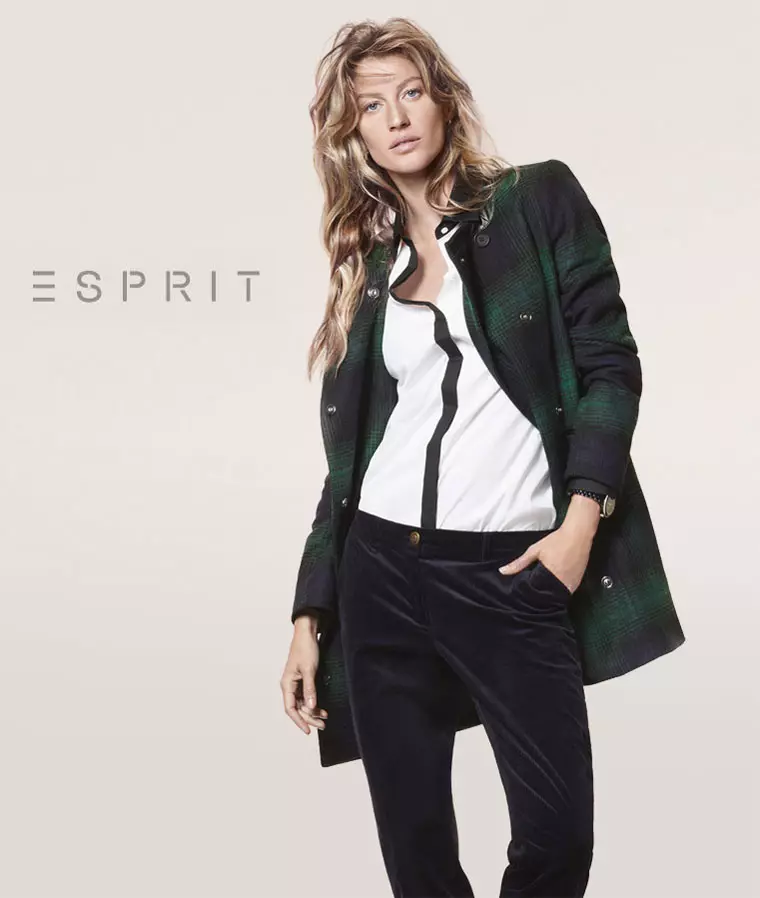 Gisele Bundchen Sports Gaya Santai untuk Kempen Musim Gugur Esprit 2012 oleh David Sims