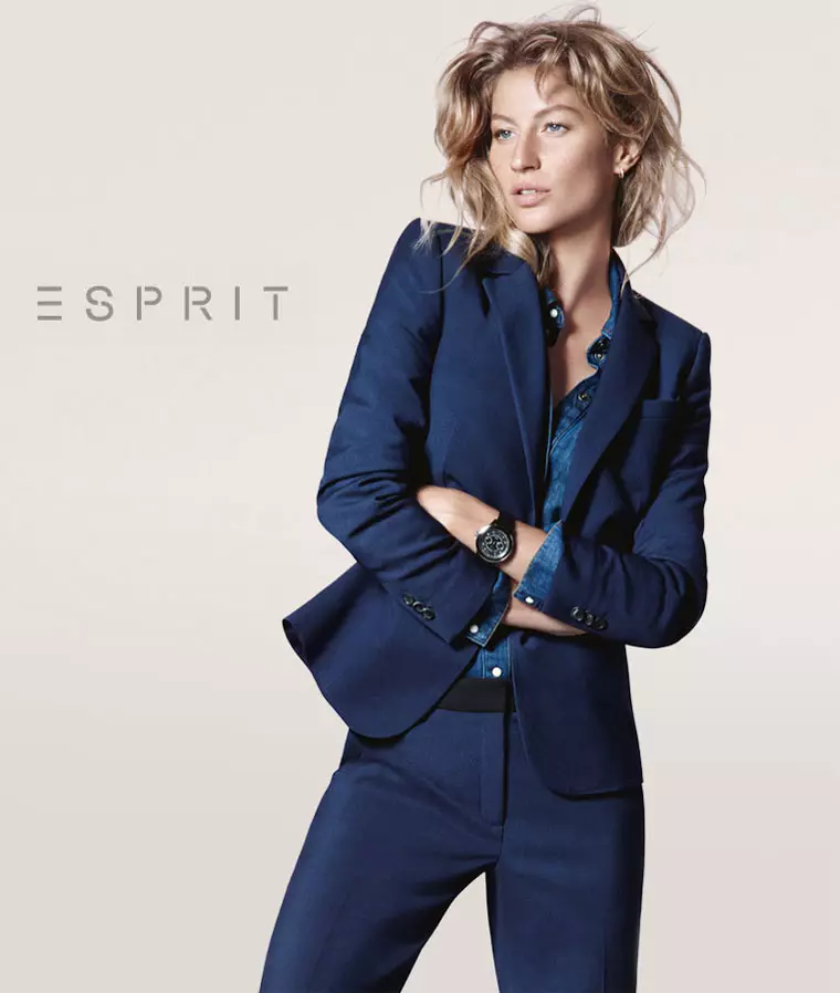 Gisele Bundchen Olahraga Gaya Santai untuk Kampanye Musim Gugur Esprit 2012 oleh David Sims