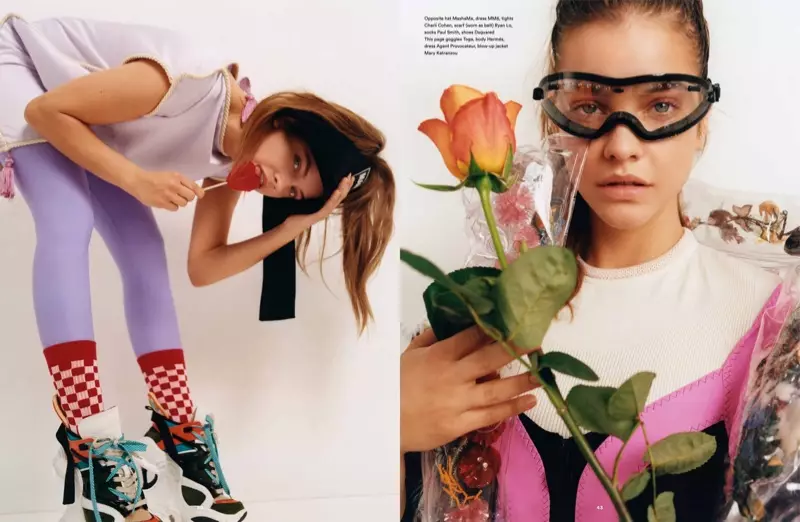 Si Barbara Palvin Poses sa Whimsical Looks alang sa EXIT Magazine