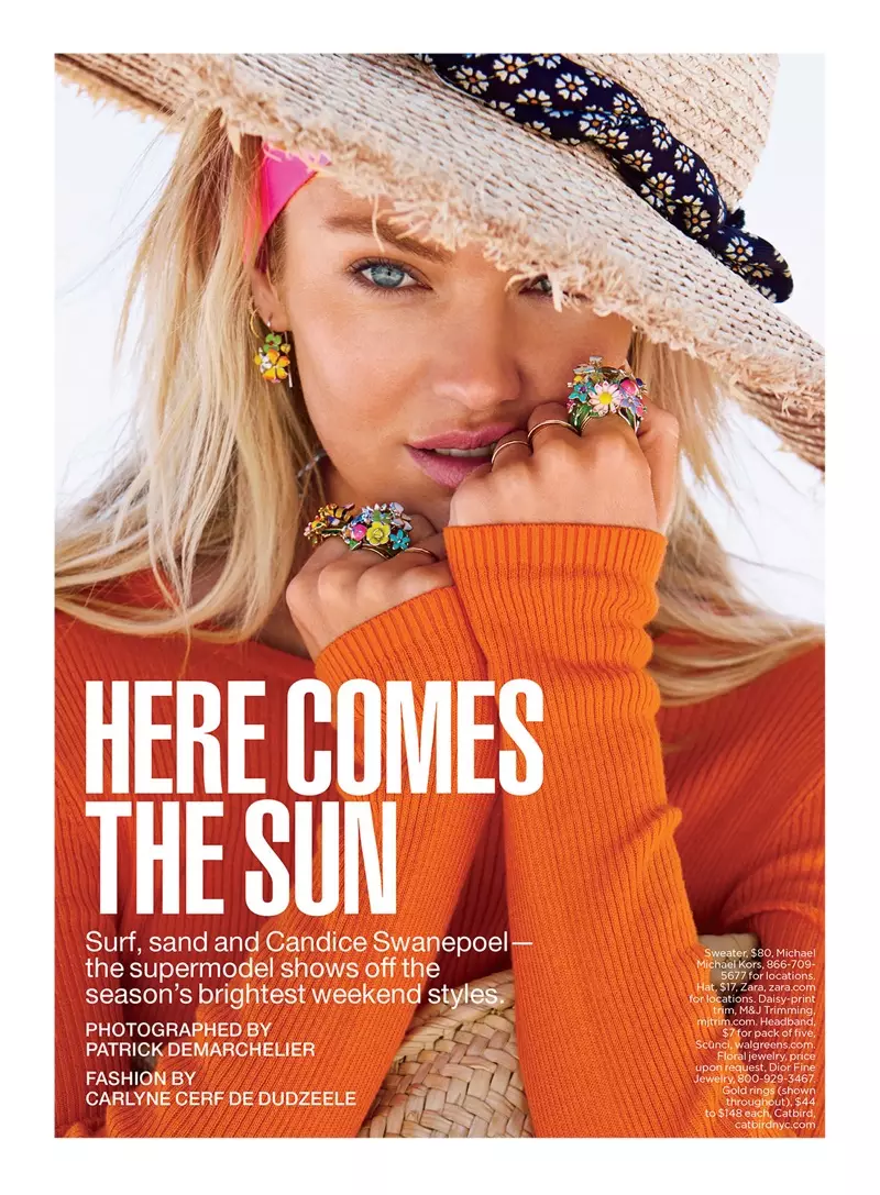 Candice Swanepoel upija sunce za Patricka Demarcheliera u Lucky