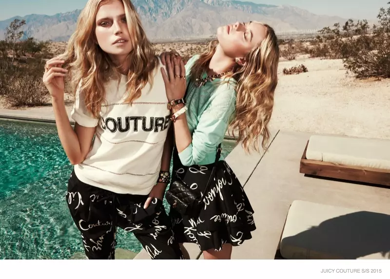 Cato & Camille Go Poolside for Juicy Couture Spring '15 Shoot