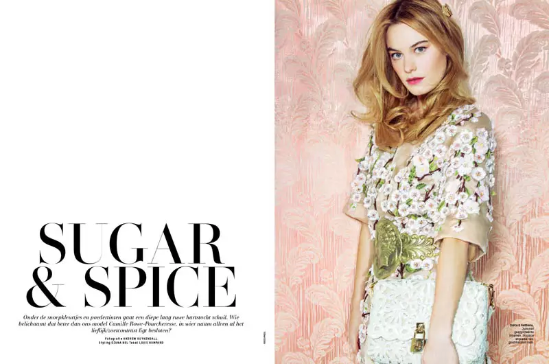 Camille Rowe en L'Officiel Países Bajos por Andrew Kuyendall