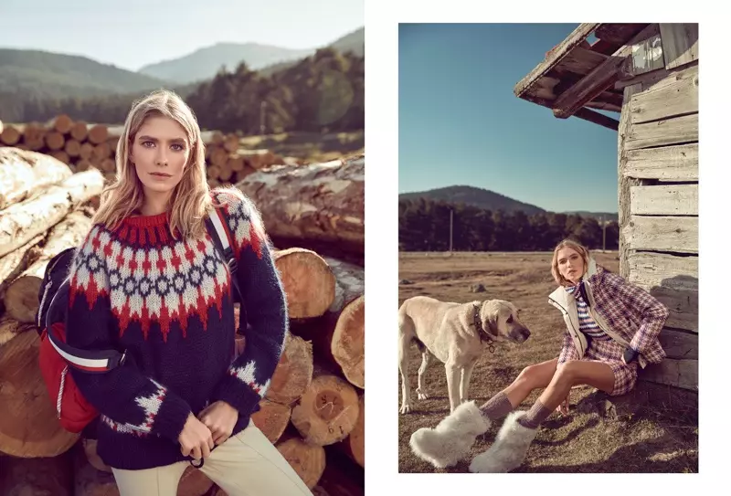 Elena Perminova Sydd mewn Arddulliau Garw i Marie Claire Turkey