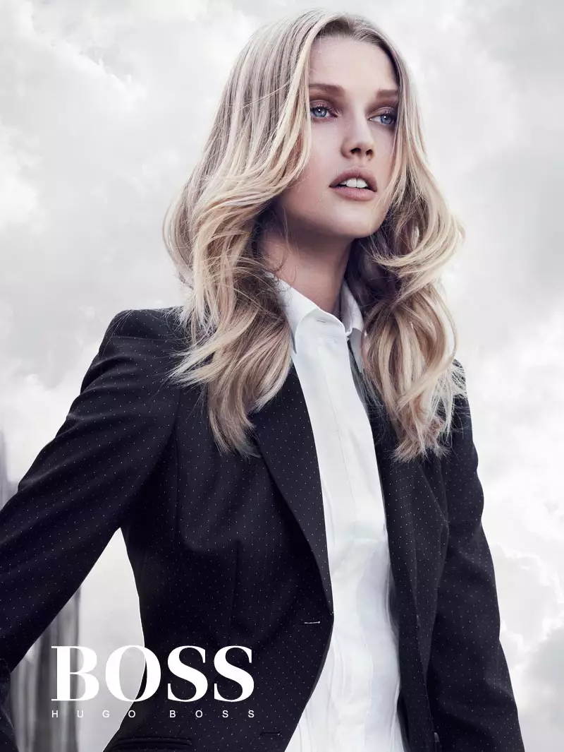 Toni Garrn a l'air pointu dans la campagne hiver 2012 d'Hugo Boss Black par Hunter & Gatti