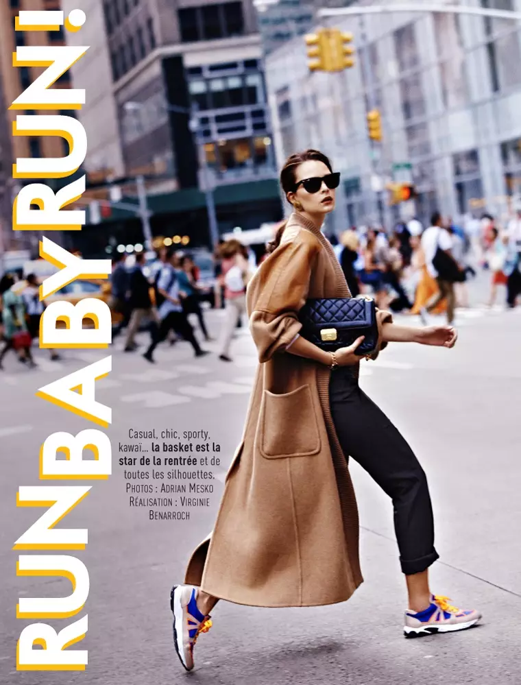 Si Sam Laskey usa ka Girl On the Go for Glamour France ni Adrian Mesko