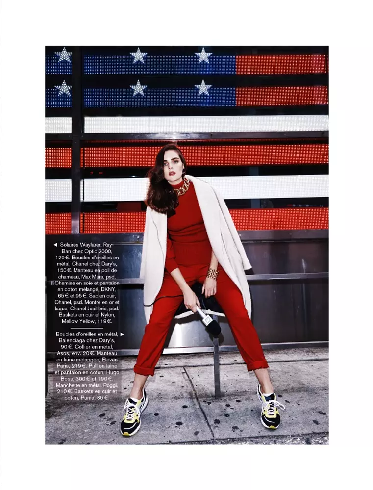 Si Sam Laskey usa ka Girl On the Go for Glamour France ni Adrian Mesko