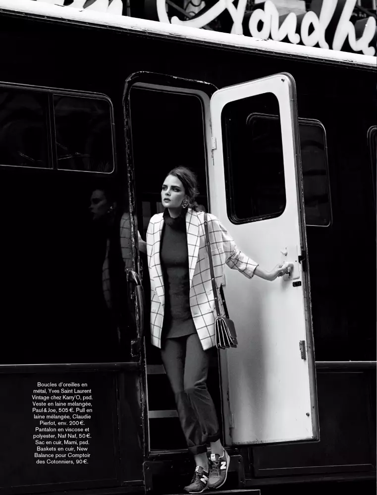 Sam Laskey គឺជា Girl On the Go for Glamour France ដោយ Adrian Mesko