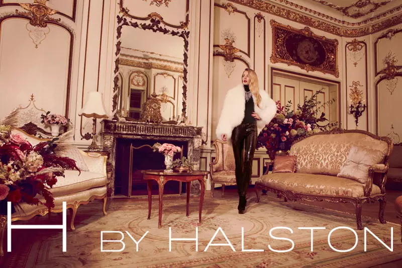 Ieva Laguna por H de Halston Holiday 2011 Kampanjo de David Roemer