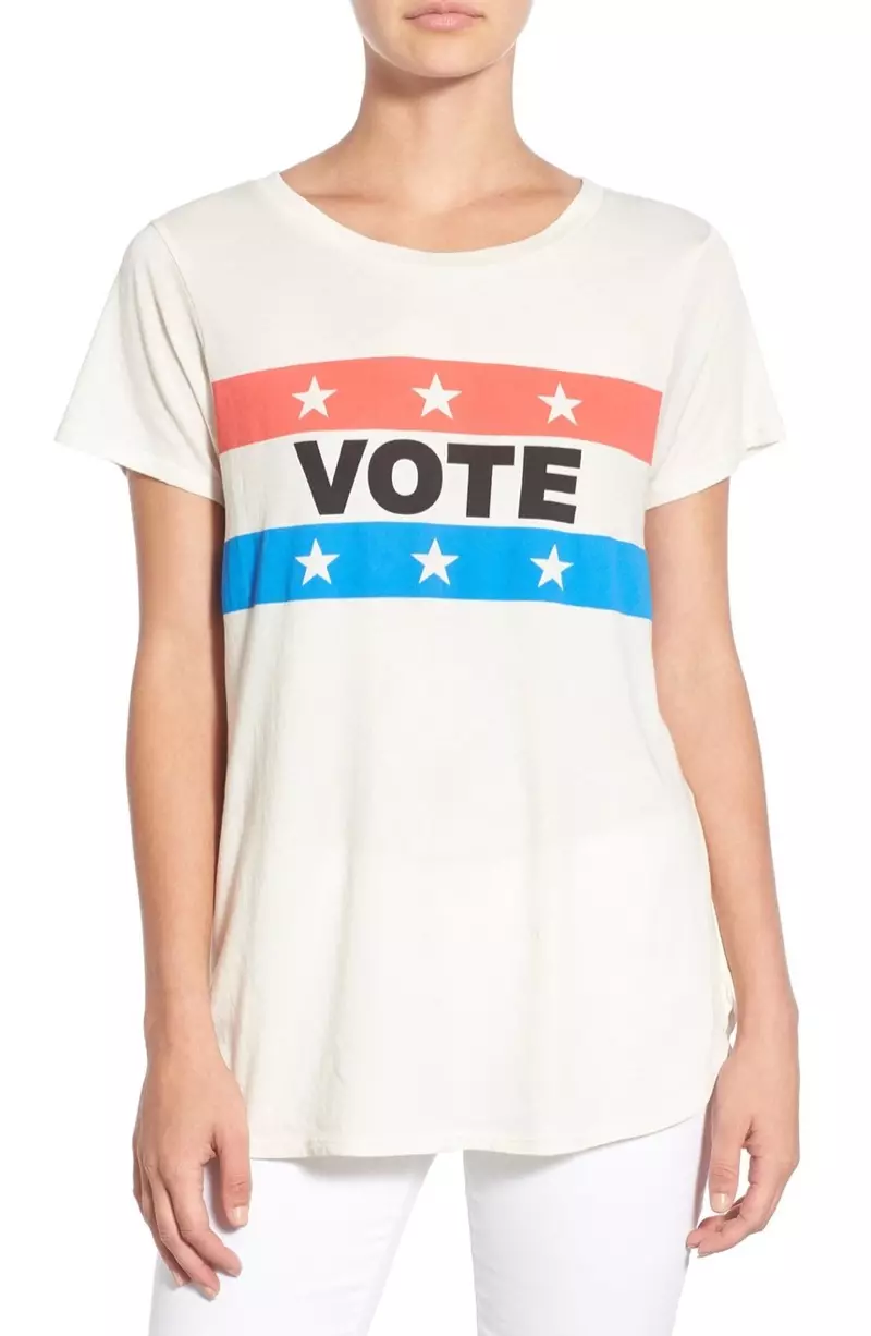 Wildfox Vote Cotton ဂရပ်ဖစ်တီရှပ်