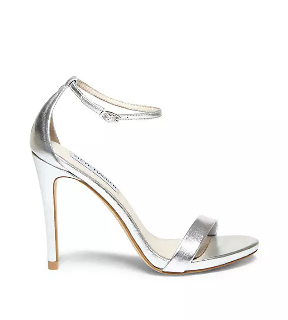 Steve Madden Stecy Ankle Strap Sandal in Silver