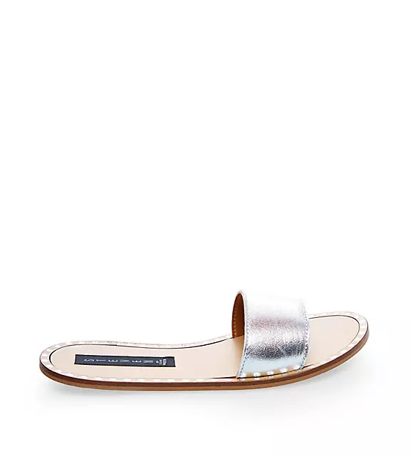 Steve Madden Daniel Silver Slide Sandals