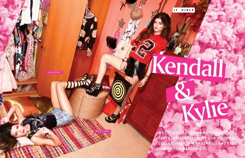 Kendall a Kylie Jenner yn ymuno â Steve Madden Shoot gan Kareem Black