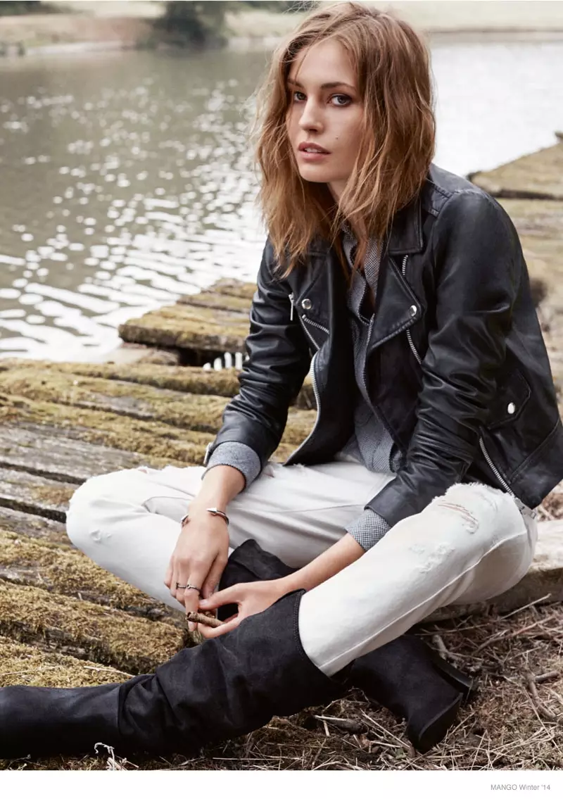 Nadja Bender Modèl Jackets pou Mango Winter 2014 Katalòg