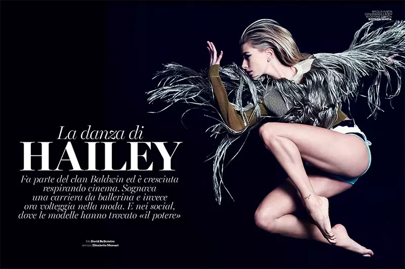 Hailey Baldwin montre Koleksyon Prentan yo nan Marie Claire Itali