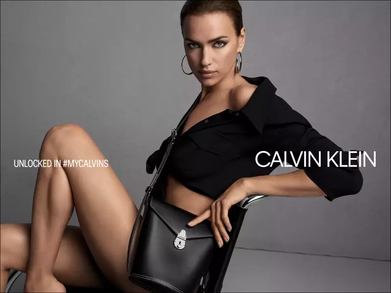 Irina Shayk Stären an der Calvin Klein Hierscht 2019 Handtasche Kampagne