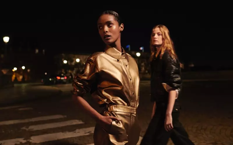 Malika Louback și Felice Noordhoff joacă în editorial Massimo Dutti Lights On.