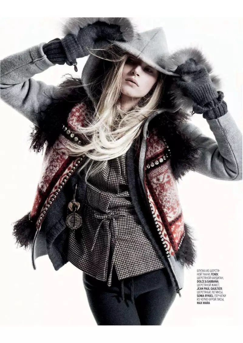 Iza Olak oleh Alan Gelati untuk Marie Claire Russia Januari 2011