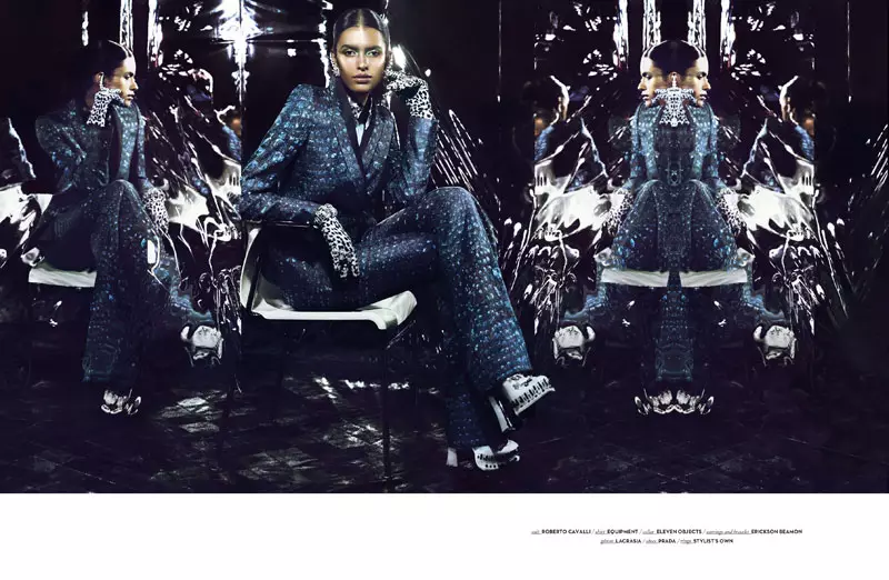 Lakshmi Menon Sports Geometric Fashions for Vision China Tháng 9 năm 2012 của Yasunari Kikuma