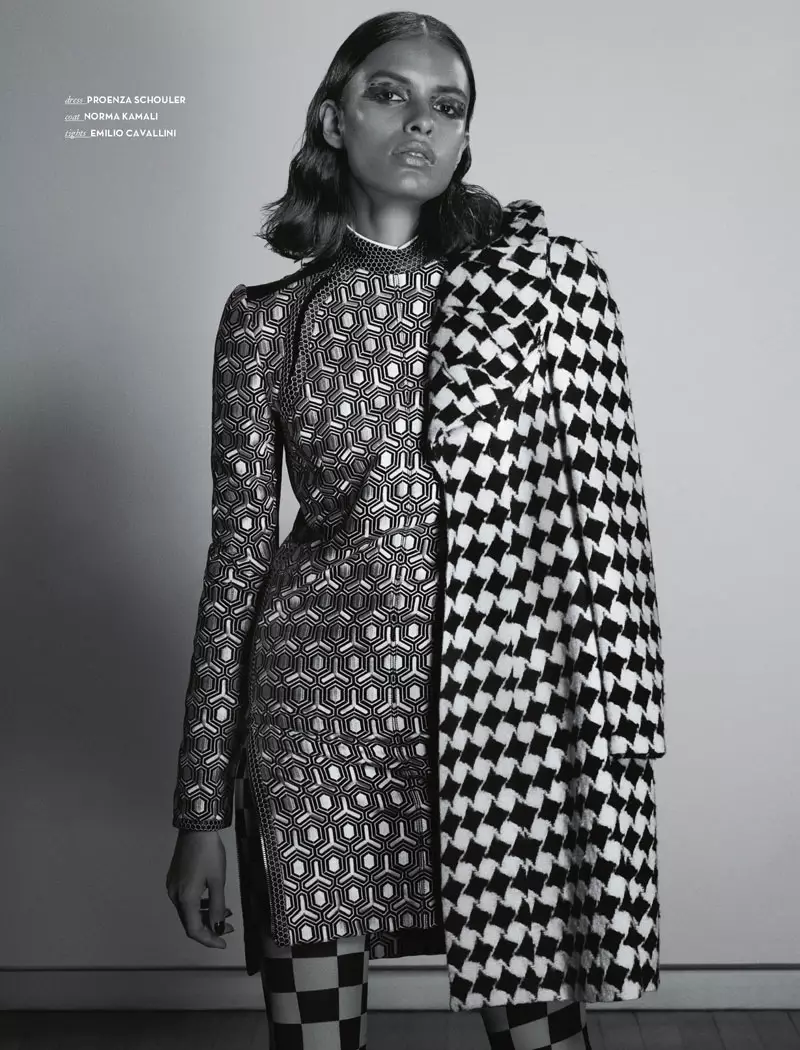 Lakshmi Menon Sports Geometric Fashions for Vision China Сентябрь 2012 by Yasunari Kikuma