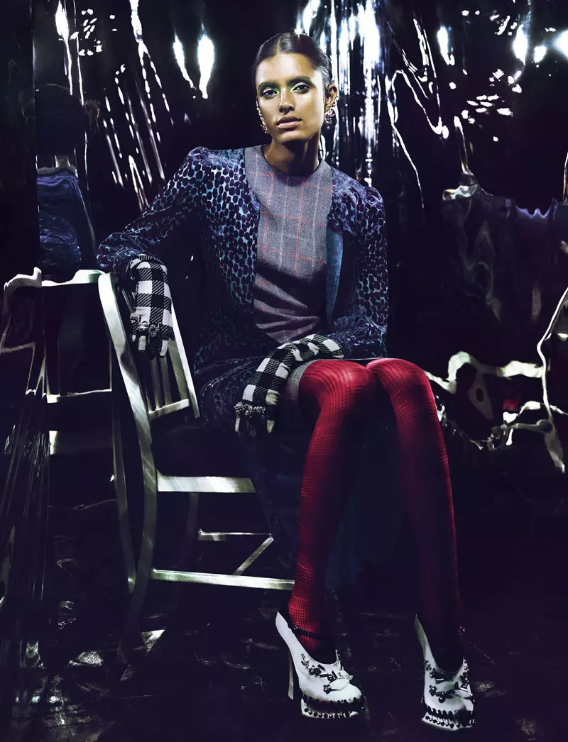 Lakshmi Menon Sports Geometric Fashions for Vision China سيپٽمبر 2012 by Yasunari Kikuma