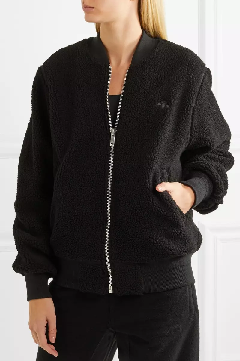 adidas Originals by Alexander Wang Reversible Fleece Jacquard Bomber Jacket $390، Net-a-Porter پر دستیاب