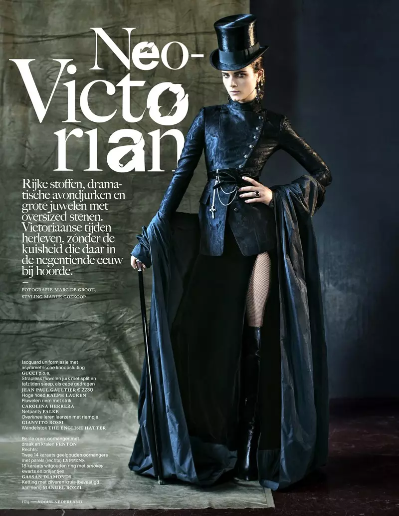 Nagdamit si Anna de Rijk para sa Halloween sa Isyu ng Nobyembre ng Vogue Netherlands, Lensed ni Marc de Groot