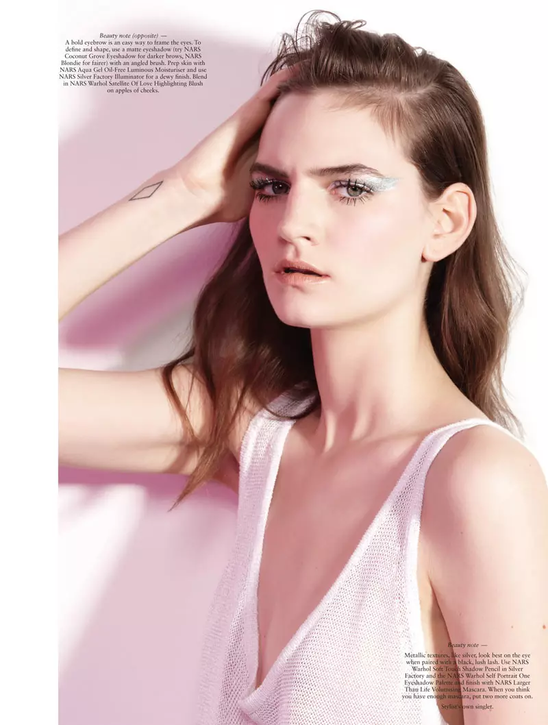 Hirschy Hirschfelder Dons Metallic Beauty for Russh # 49 لستيفن وارد